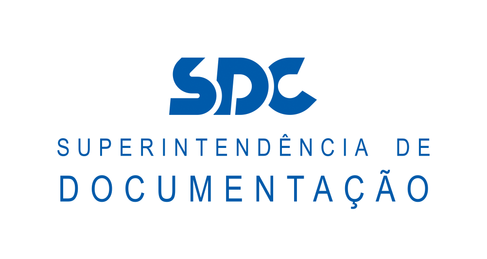 Logo SDC azul com texto azul