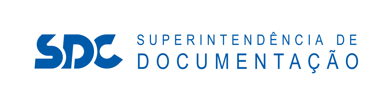 Logo SDC com texto lateral azul